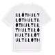 White t-shirt med Blöthult ordlek t-shirt