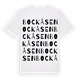 White t-shirt med Bockåsen ordlek t-shirt