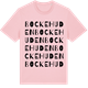 Pink Cotton t-shirt med Bockehuden ordlek t-shirt