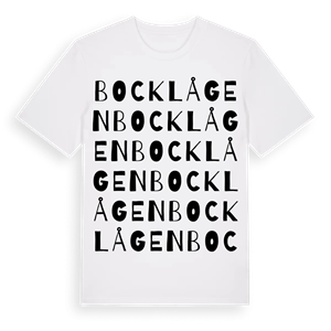 Bocklågen ordlek t-shirt – ekologisk bomull t-shirt från PinShirt
