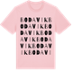 Pink Cotton t-shirt med Bodavik ordlek t-shirt
