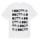 White t-shirt med Bodetta ordlek t-shirt