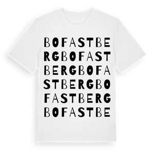 Bofastberg ordlek t-shirt – ekologisk bomull t-shirt från PinShirt