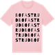 Pink Cotton t-shirt med Bofastrud ordlek t-shirt