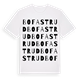 White t-shirt med Bofastrud ordlek t-shirt