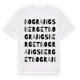 White t-shirt med Bograngsberget ordlek t-shirt