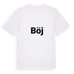 Böj fetstil t-shirt – ekologisk bomull t-shirt från PinShirt