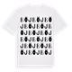 White t-shirt med Böj ordlek t-shirt