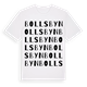 White t-shirt med Bollsbyn ordlek t-shirt