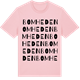 Pink Cotton t-shirt med Bomheden ordlek t-shirt