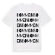 White t-shirt med Bommen ordlek t-shirt