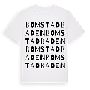 Bomstadbaden ordlek t-shirt – ekologisk bomull t-shirt från PinShirt