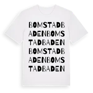 Bomstadbaden ordlek t-shirt – ekologisk bomull t-shirt från Pinshirt