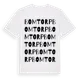 White t-shirt med Bomtorp ordlek t-shirt