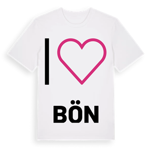 Jag älskar Bön t-shirt stort tryck – ekologisk bomull t-shirt från PinShirt