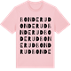 Pink Cotton t-shirt med Bonderud ordlek t-shirt