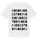 White t-shirt med Bondfuggestorp ordlek t-shirt