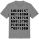 Mid Heather Gray t-shirt med Bondolstorp ordlek t-shirt