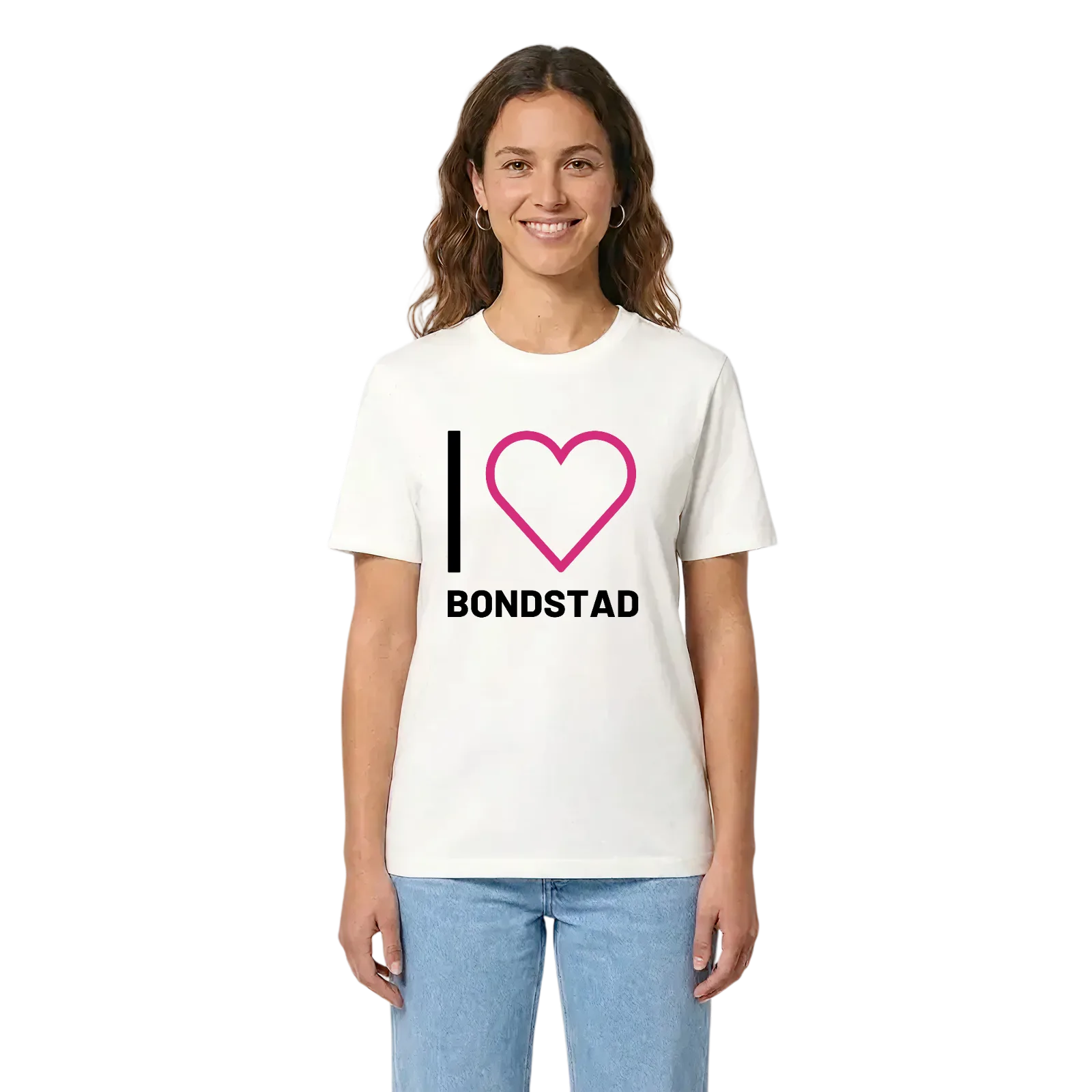 Jag älskar Bondstad t-shirt stort tryck – White, i miljö