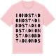 Pink Cotton t-shirt med Bondstad ordlek t-shirt