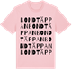Pink Cotton t-shirt med Bondtäppan ordlek t-shirt