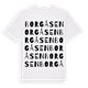 White t-shirt med Borgåsen ordlek t-shirt