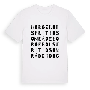 Borgebols fritidsområde ordlek t-shirt – ekologisk bomull t-shirt från PinShirt