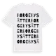 White t-shirt med Borgebysätter ordlek t-shirt