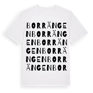 Borrängen ordlek t-shirt – ekologisk bomull t-shirt från PinShirt