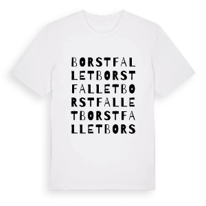 Borstfallet ordlek t-shirt – ekologisk bomull t-shirt från PinShirt