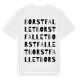 White t-shirt med Borstfallet ordlek t-shirt