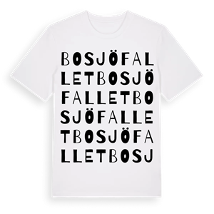 Bosjöfallet ordlek t-shirt – ekologisk bomull t-shirt från PinShirt