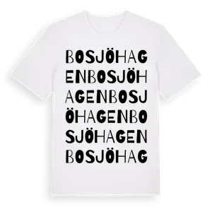 Bosjöhagen ordlek t-shirt – ekologisk bomull t-shirt från Pinshirt