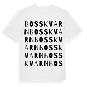 Bosskvarn ordlek t-shirt – ekologisk bomull t-shirt från PinShirt