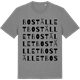 Mid Heather Gray t-shirt med Bostället ordlek t-shirt