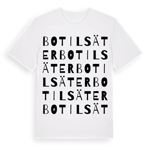 Botilsäter ordlek t-shirt – ekologisk bomull t-shirt från PinShirt