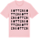 Pink Cotton t-shirt med Botten ordlek t-shirt