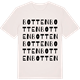 Vintage White t-shirt med Botten ordlek t-shirt