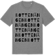 Mid Heather Gray t-shirt med Bottenängen ordlek t-shirt