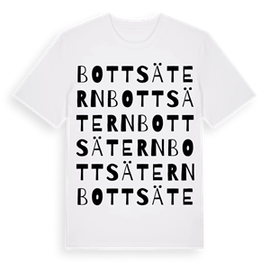 Bottsätern ordlek t-shirt – ekologisk bomull t-shirt från PinShirt