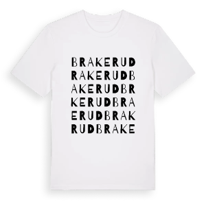 Brakerud ordlek t-shirt – ekologisk bomull t-shirt från PinShirt