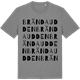 Mid Heather Gray t-shirt med Brända udden ordlek t-shirt