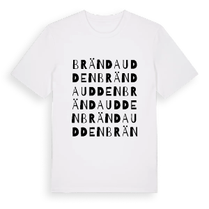 Brända udden ordlek t-shirt – ekologisk bomull t-shirt från PinShirt