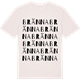 Vintage White t-shirt med Bränna ordlek t-shirt