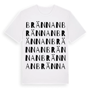 Brännan ordlek t-shirt – ekologisk bomull t-shirt från PinShirt