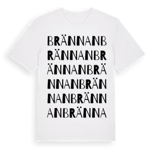 Brännan ordlek t-shirt – ekologisk bomull t-shirt från Pinshirt