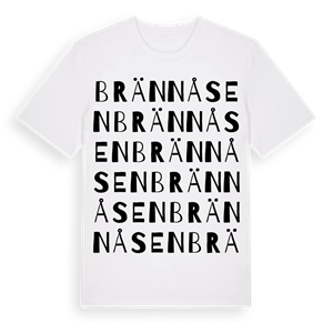 Brännåsen ordlek t-shirt – ekologisk bomull t-shirt från PinShirt
