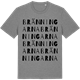 Mid Heather Gray t-shirt med Bränningarna ordlek t-shirt
