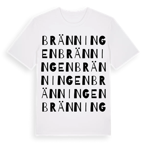 Bränningen ordlek t-shirt – ekologisk bomull t-shirt från PinShirt