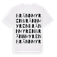 White t-shirt med Brännmyren ordlek t-shirt